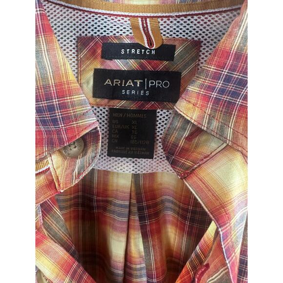 Ariat Pro Series Button Down Shirt LS Classic Stripe Western Cowboy Mens Size XL - Picture 2 of 8